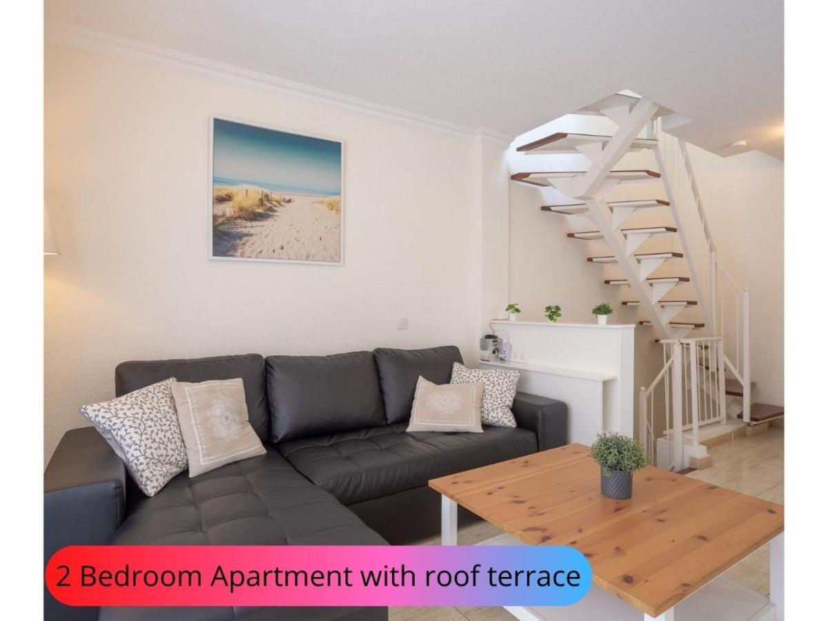 Desirable Rooftop Terrace , 2 Bedroom Apartment With Wifi In Costa Adeje 칼라오살바헤 외부 사진