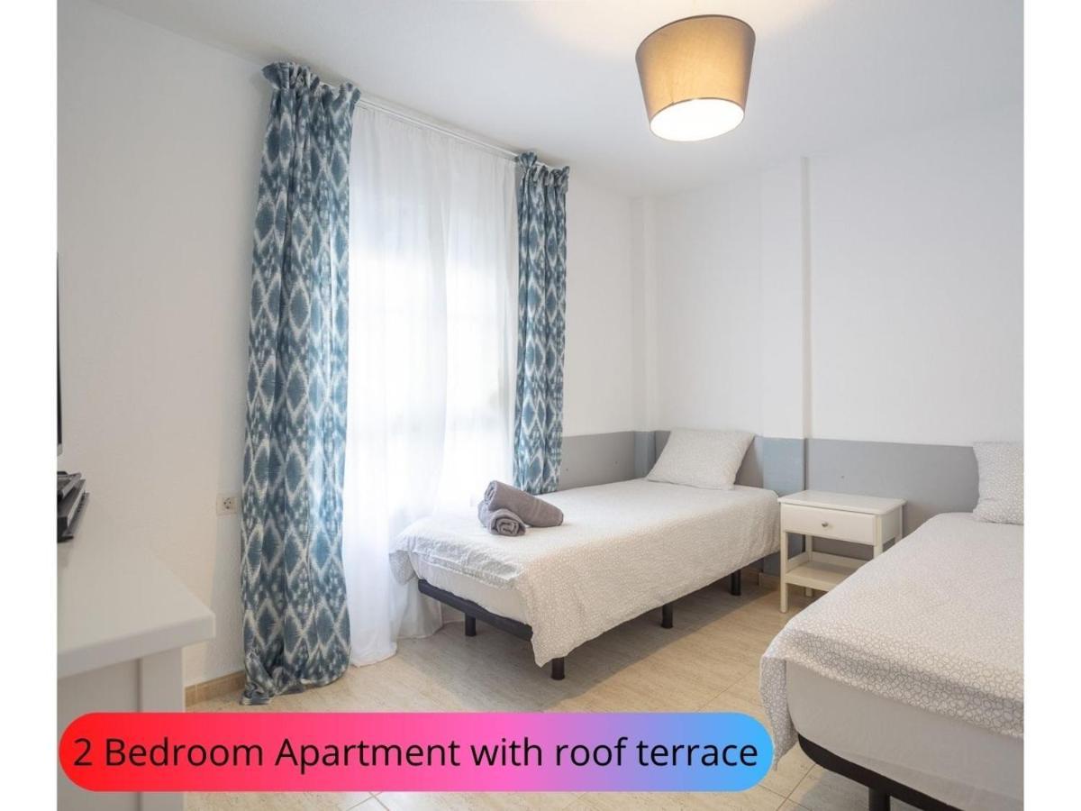 Desirable Rooftop Terrace , 2 Bedroom Apartment With Wifi In Costa Adeje 칼라오살바헤 외부 사진